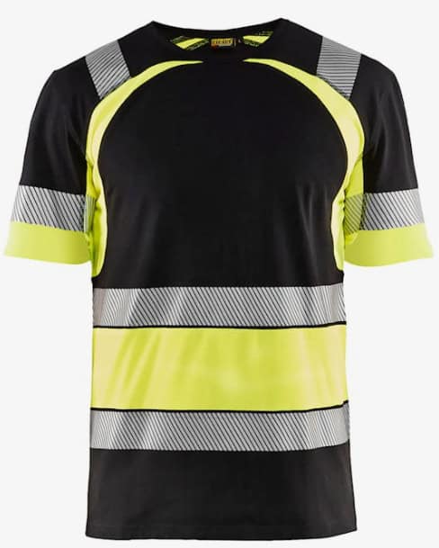 T-shirt High Vis Zwart/Geel