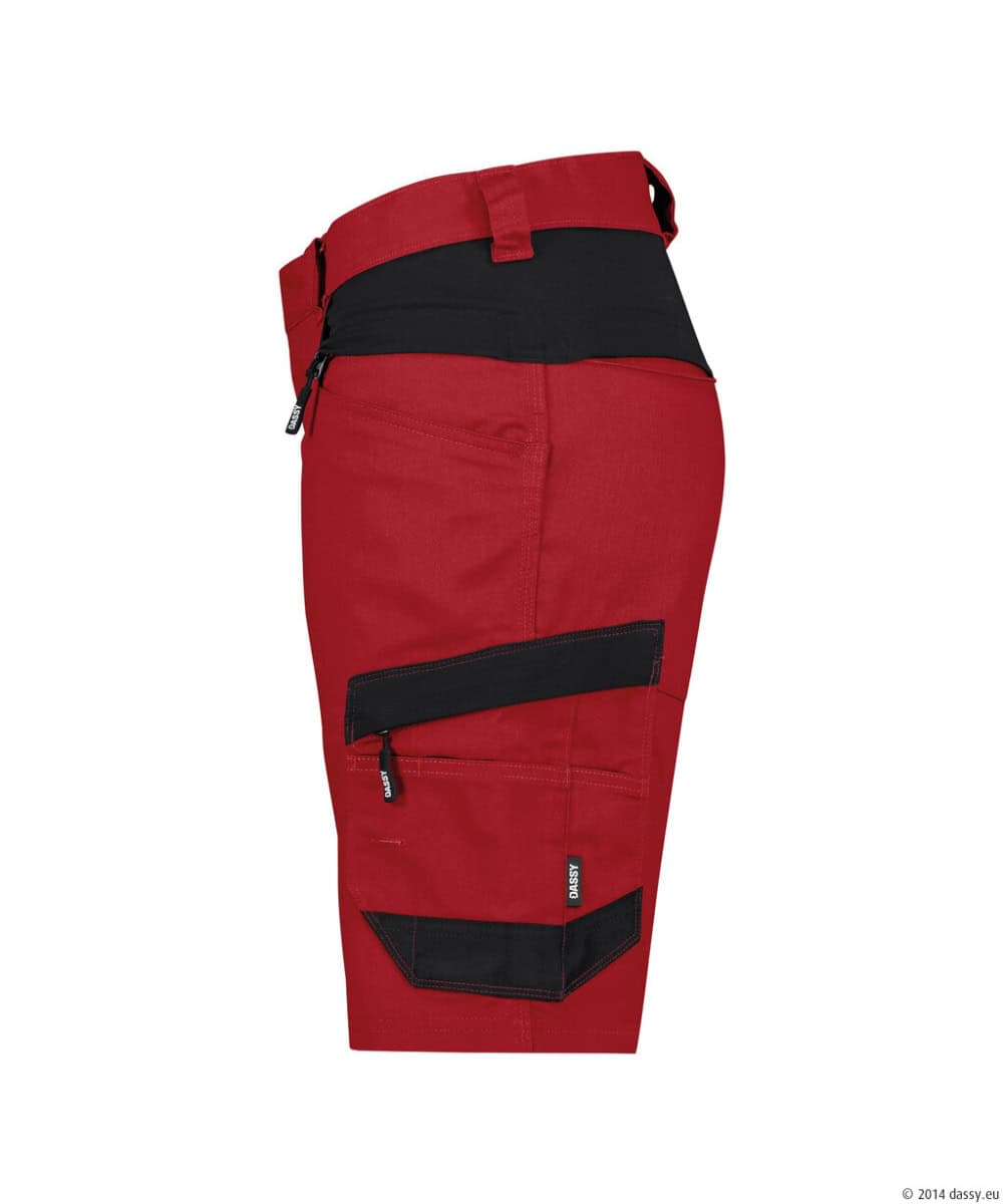 AXIS Next Dames Stretch Werkshort Rood/Zwart