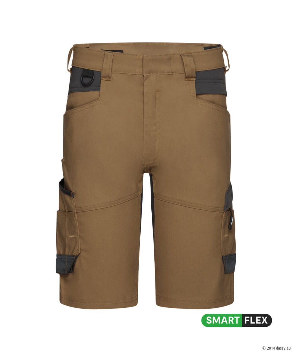 AXIS Next Stretch Werkshort Leembruin/Antracietgrijs