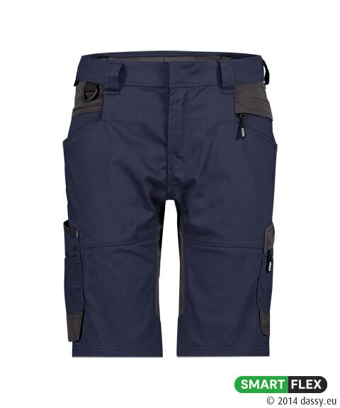 AXIS Next Dames Stretch Werkshort Nachtblauw/Antracietgrijs