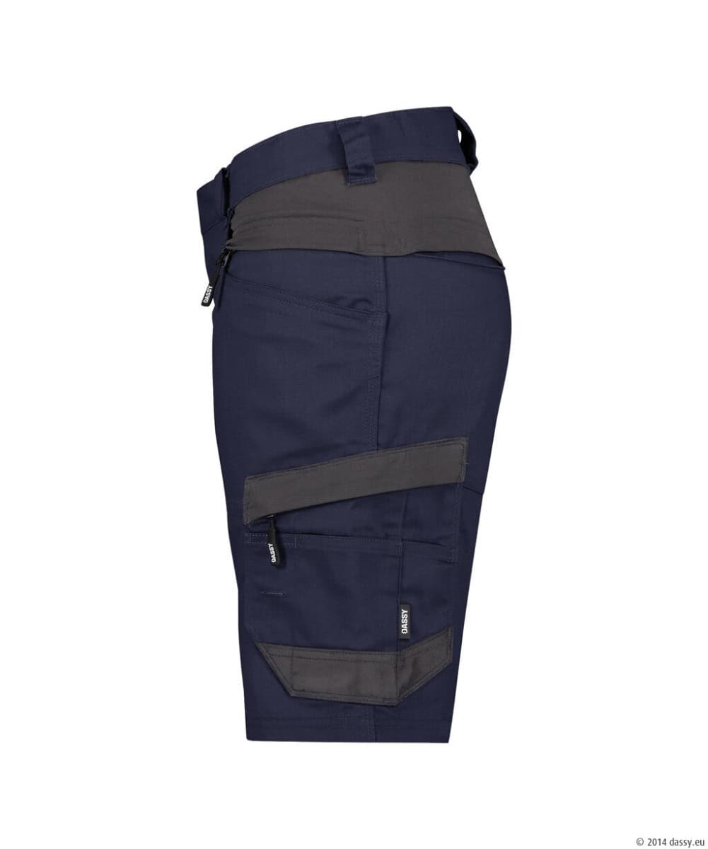 AXIS Next Dames Stretch Werkshort Nachtblauw/Antracietgrijs