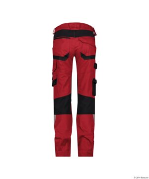 Dynax Next Stretch Werkbroek Dames Rood/Zwart