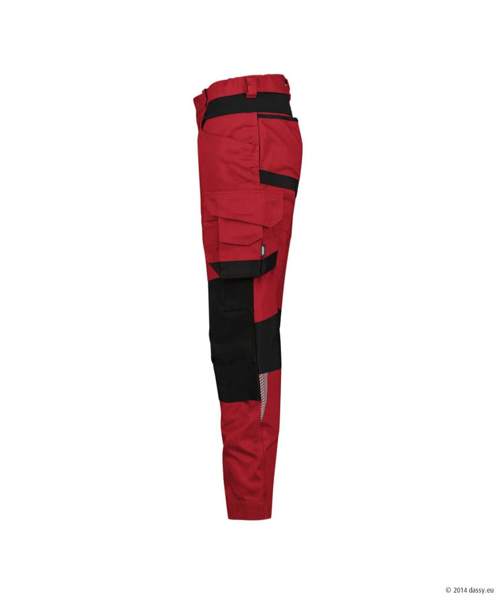 Dynax Next Stretch Werkbroek Dames Rood/Zwart