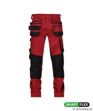 FLUX Next Stretch Werkbroek + Holsterzakken PLUS Rood/Zwart