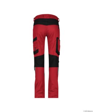 HELIX Next Stretch Werkbroek Dames Rood/Zwart