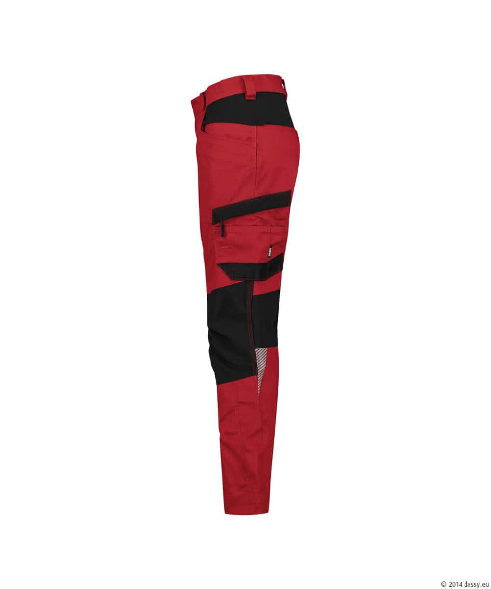 HELIX Next Stretch Werkbroek Dames Rood/Zwart