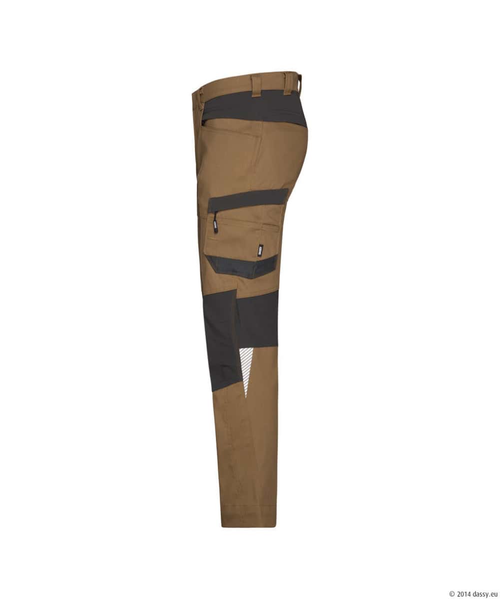 HELIX Next Stretch Werkbroek Leembruin/Antracietgrijs