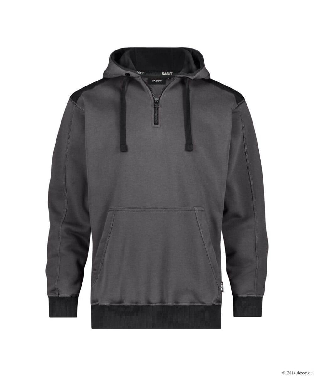 INDY Next Sweater met Kap Antracietgrijs/Zwart