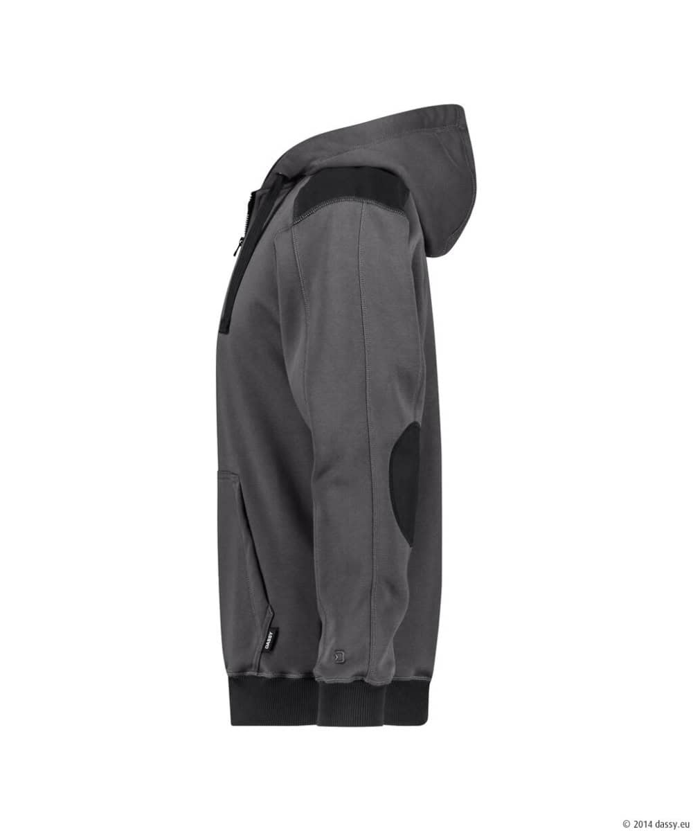 INDY Next Sweater met Kap Antracietgrijs/Zwart