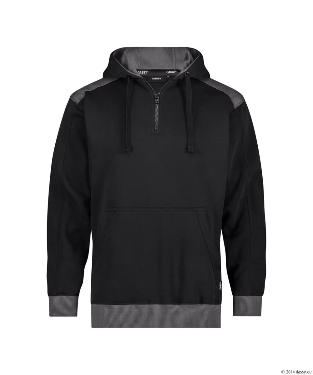 INDY Next Sweater met Kap Zwart/Antracietgrijs