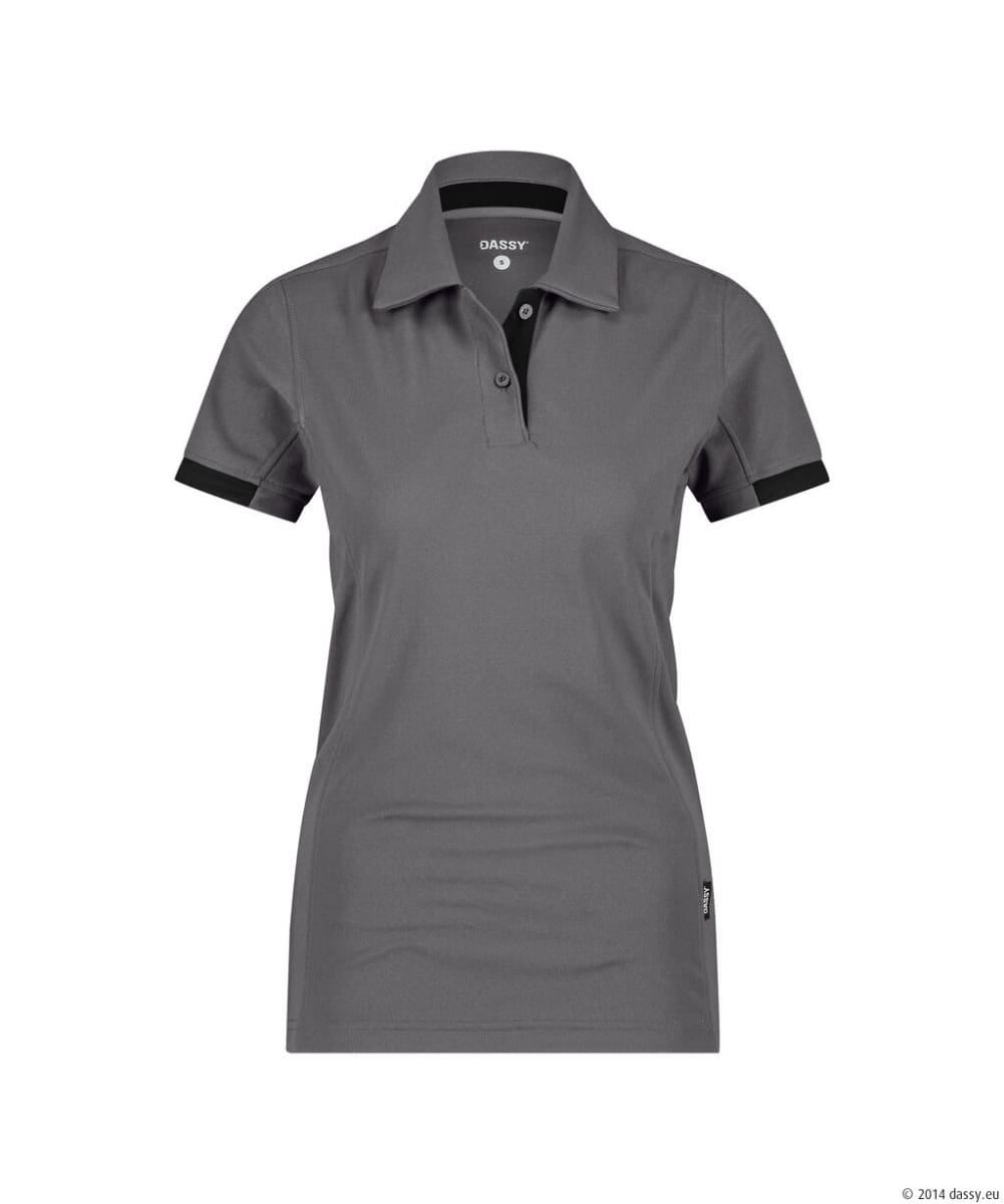 TRAXION Next Polo Dames Antracietgrijs/Zwart