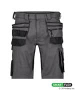 TRIX Next Stretch Werkshort met Holsterzakken Antracietgrijs/Zwart
