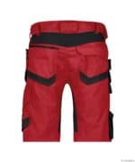 TRIX Next Stretch Werkshort met Holsterzakken Rood/Zwart