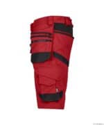 TRIX Next Stretch Werkshort met Holsterzakken Rood/Zwart