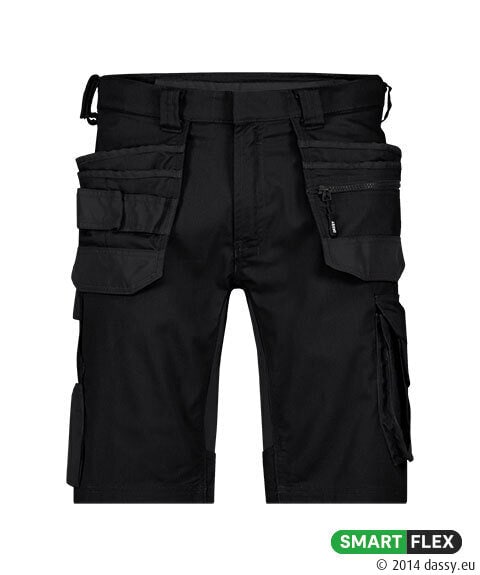 TRIX Next Stretch Werkshort met Holsterzakken Zwart