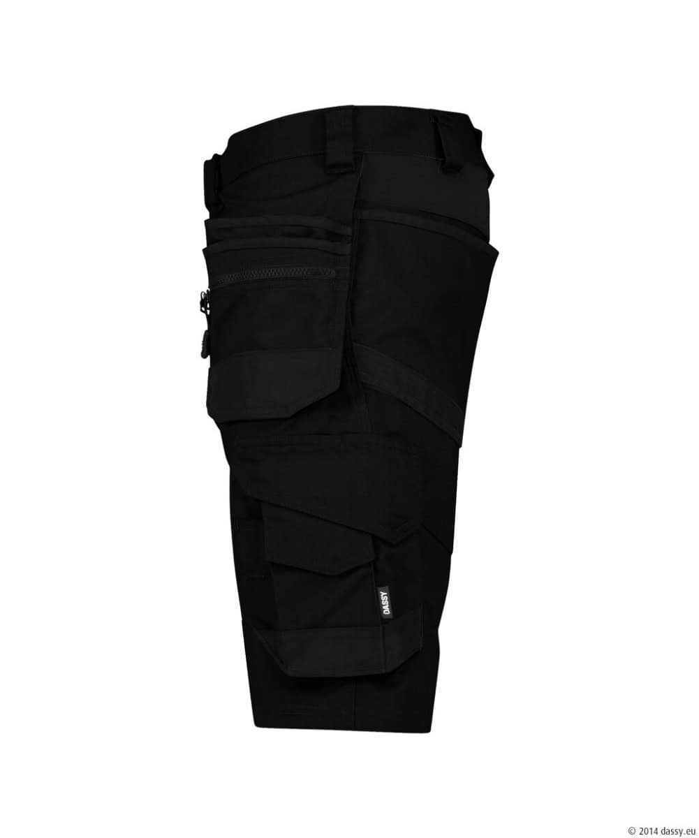 TRIX Next Stretch Werkshort met Holsterzakken Zwart