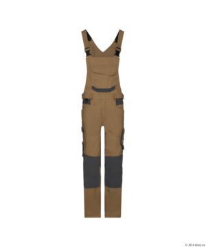 TRONIX Next Bretelbroek met Stretch Leembruin/Antracietgrijs