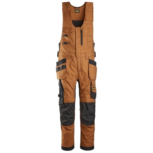 6014 Canvas Stretch One-Piece Werkbroek met Holsterzakken Bruin/Zwart