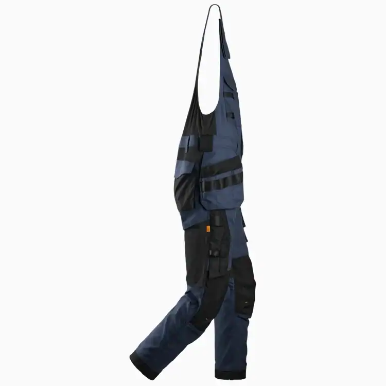 6014 Canvas Stretch One-Piece Werkbroek met Holsterzakken Navy/Zwart