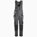 6014 Canvas Stretch One-Piece Werkbroek met Holsterzakken Staalgrijs/Zwart