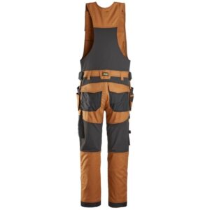6014 Canvas Stretch One-Piece Werkbroek met Holsterzakken Bruin/Zwart