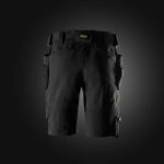 6118 Stretch Werkshort met Holsterzakken Zwart