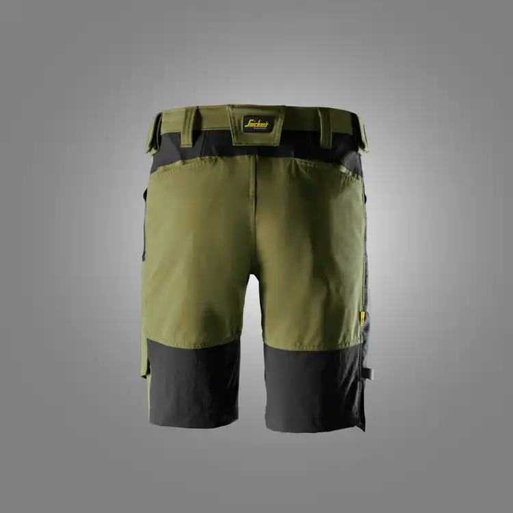 6119 Stretch Werkshort Khaki Groen/Zwart