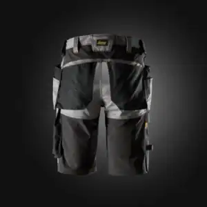 6141 Stretch Werkshort met Holsterzakken Grijs/Zwart