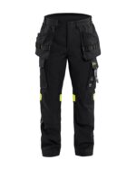 1418 Multinorm Werkbroek Inherent + Holsterzakken Zwart/High-Vis Geel