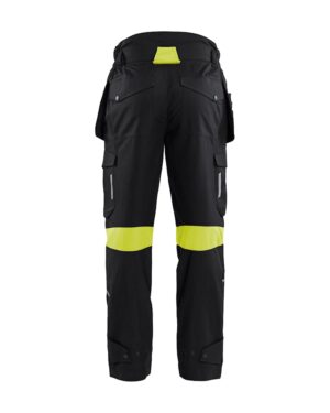 1418 Multinorm Werkbroek Inherent + Holsterzakken Zwart/High-Vis Geel