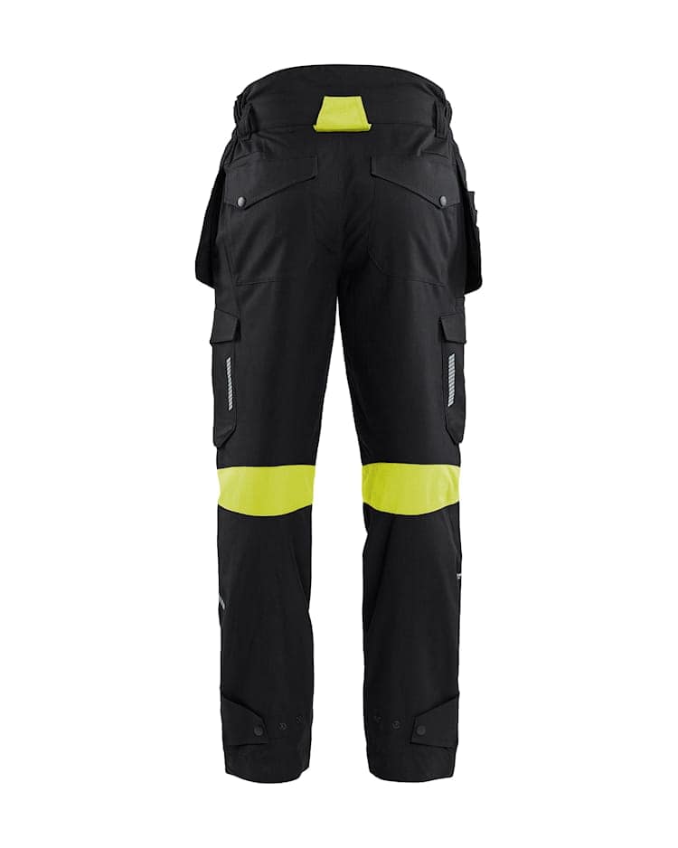 1418 Multinorm Werkbroek Inherent + Holsterzakken Zwart/High-Vis Geel
