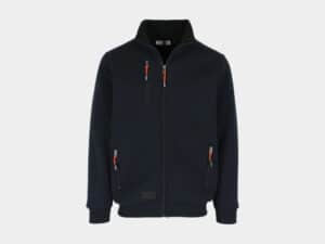 Otar Gevoerde Sweater met Lange Rits Marine