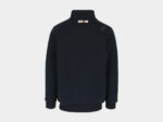 Otar Gevoerde Sweater met Lange Rits Marine