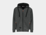 Otis Gevoerde Sweater met Lange Rits en Kap Grijs