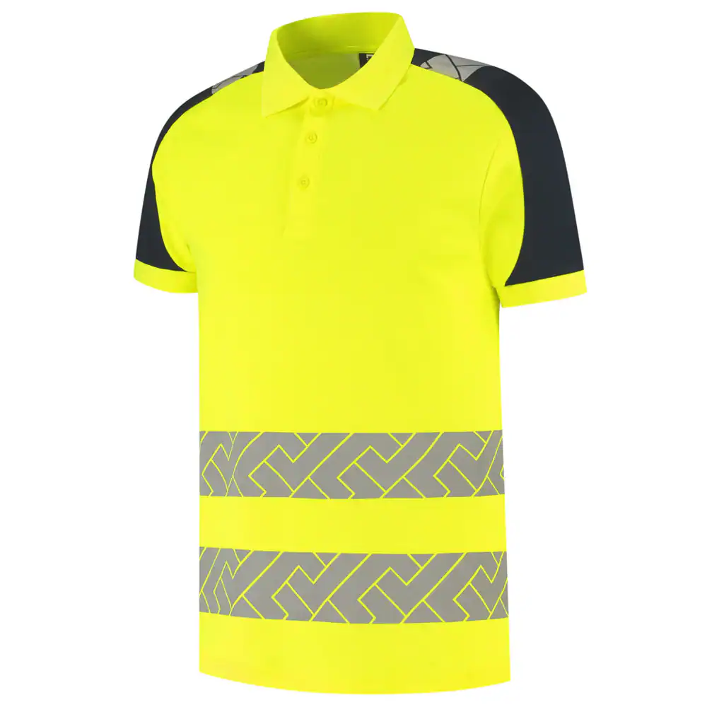 Poloshirt High-Vis Redefined Industrieel Wasbaar Fluo-Geel/Ink