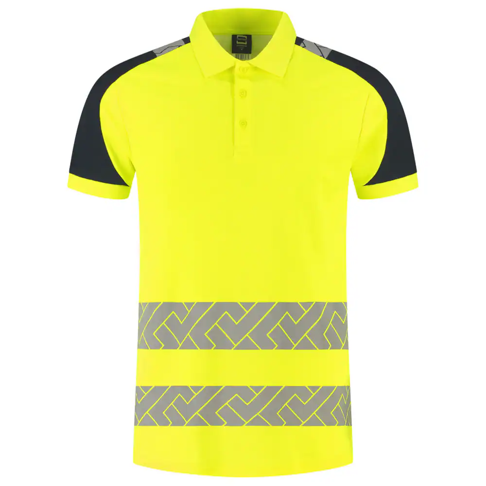 Poloshirt High-Vis Redefined Industrieel Wasbaar Fluo-Geel/Ink