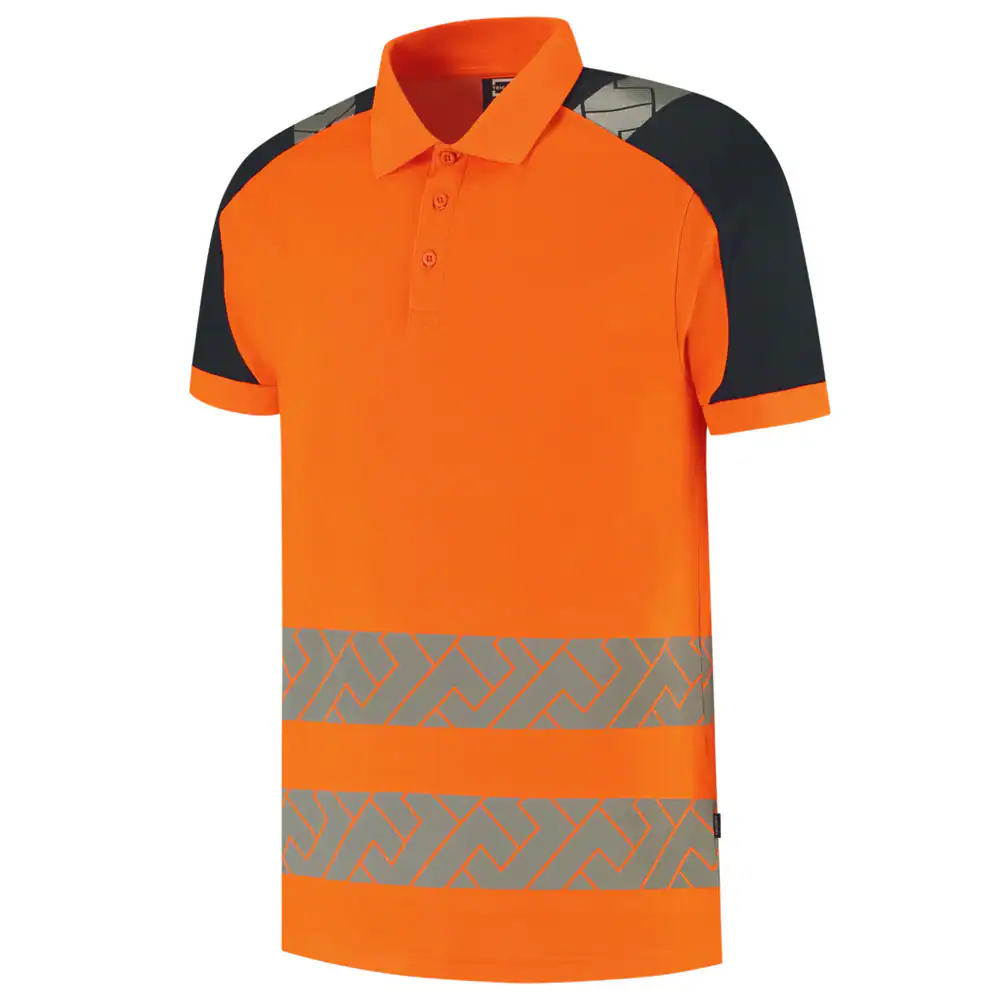 Poloshirt High-Vis Redefined Industrieel Wasbaar Fluo-Oranje/Ink