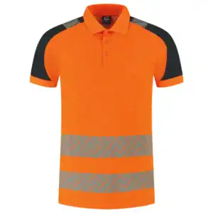 Poloshirt High-Vis Redefined Industrieel Wasbaar Fluo-Oranje/Ink