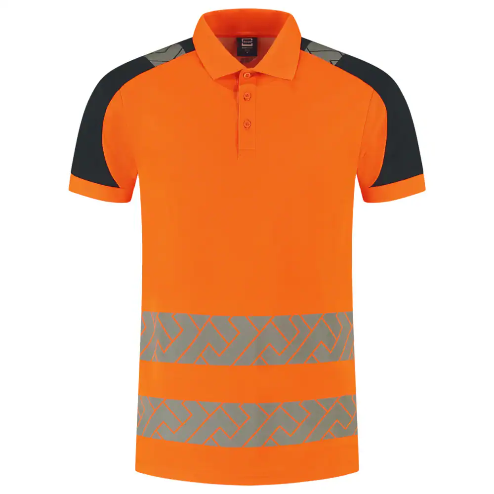 Poloshirt High-Vis Redefined Industrieel Wasbaar Fluo-Oranje/Ink
