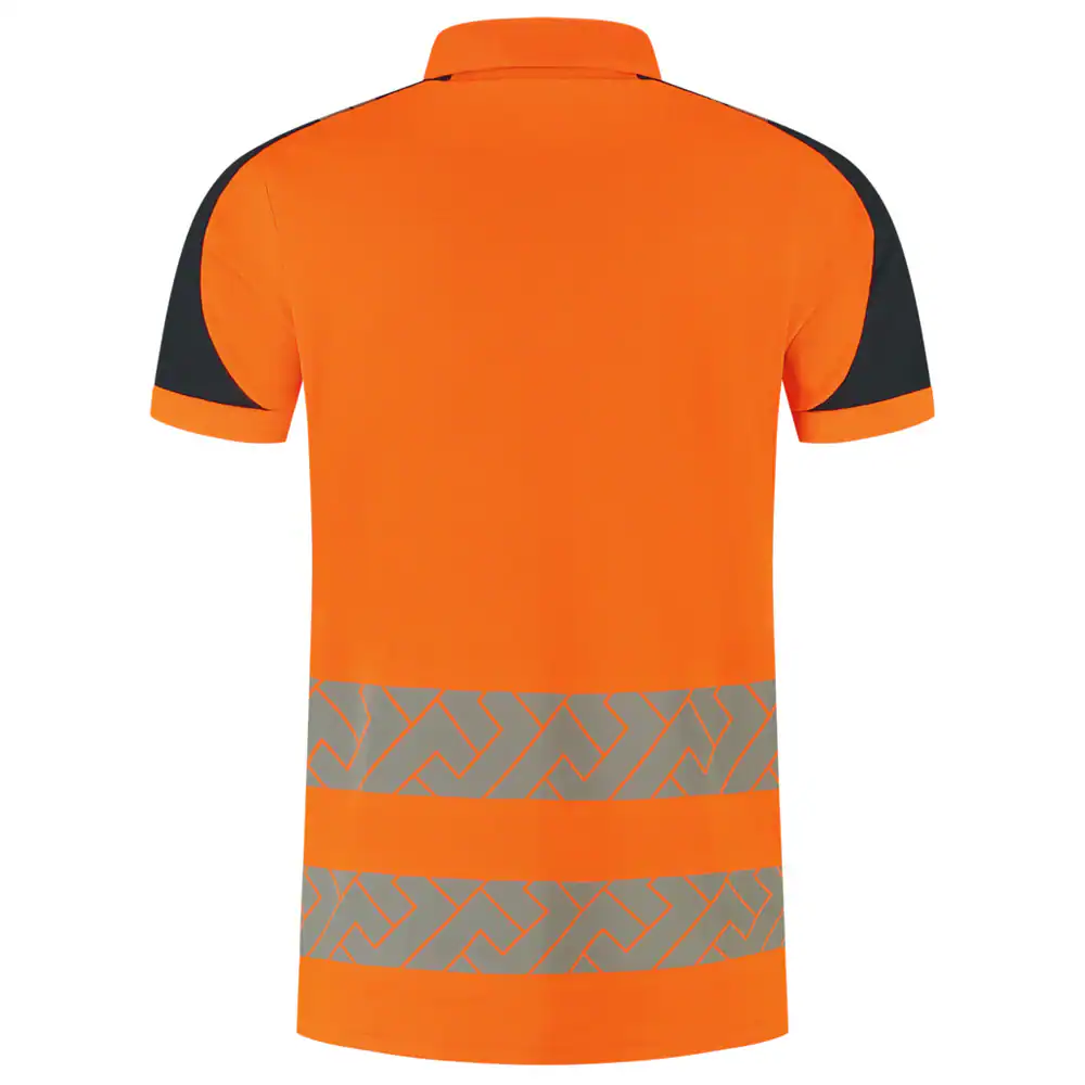 Poloshirt High-Vis Redefined Industrieel Wasbaar Fluo-Oranje/Ink