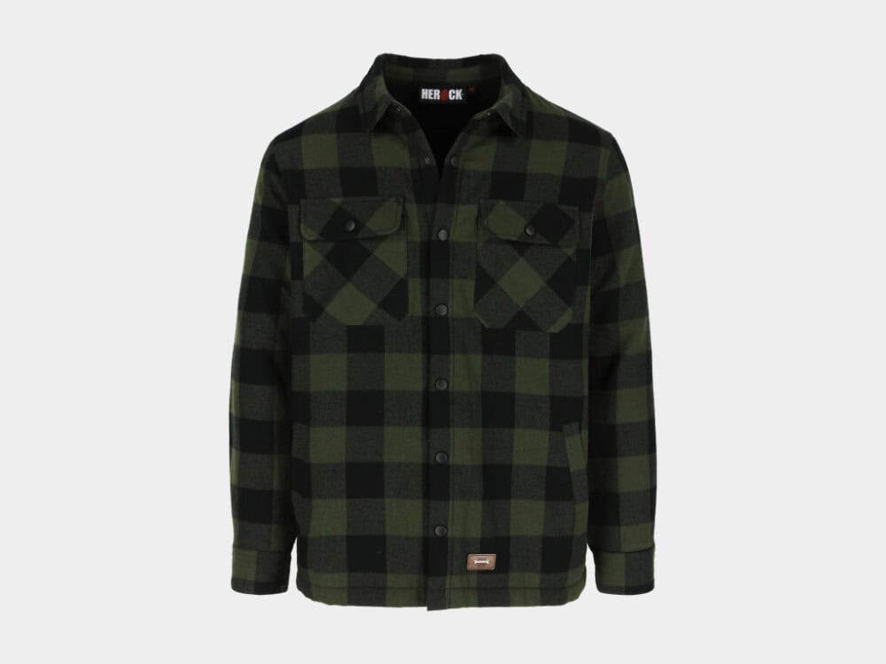 Puro Houthakkershemd Flannel Khaki/Zwart