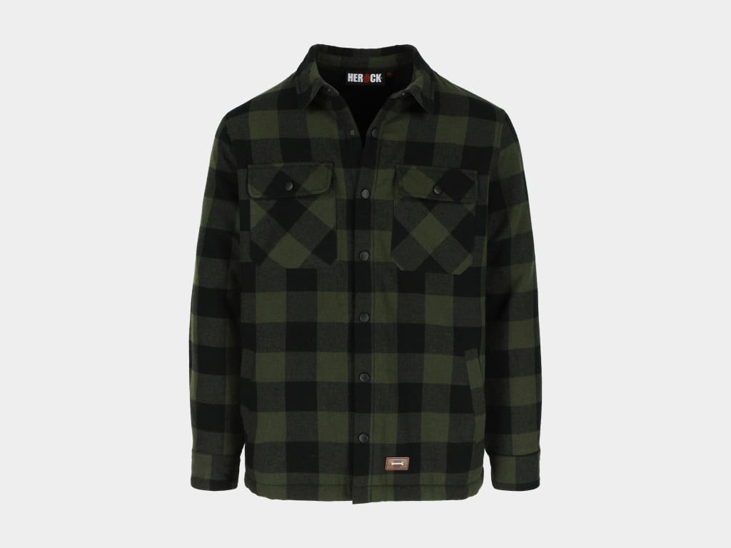 Puro Houthakkershemd Flannel Khaki/Zwart