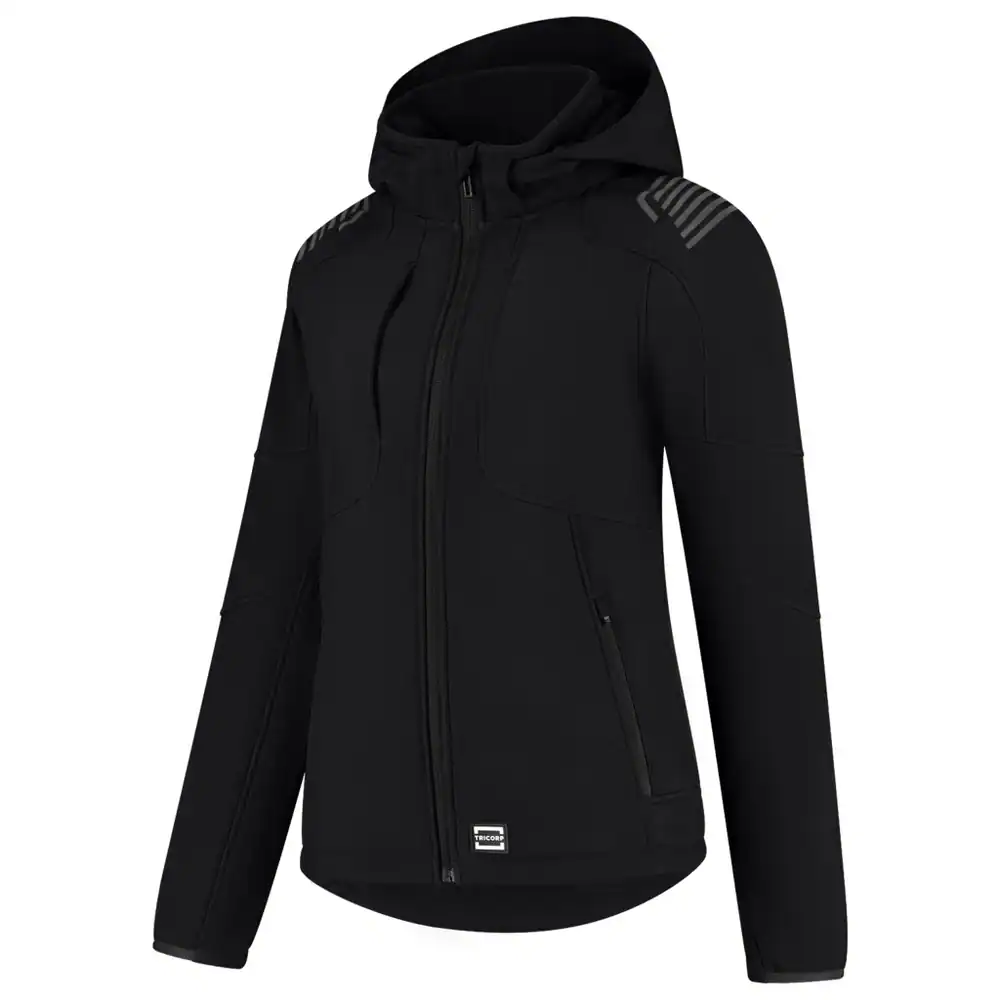 Softshell met Kap Luxe Redefined Dames Zwart