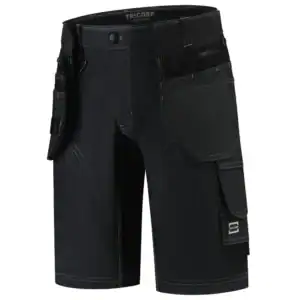 Stretch Jeans Short Redefined met Holsterzakken Zwart