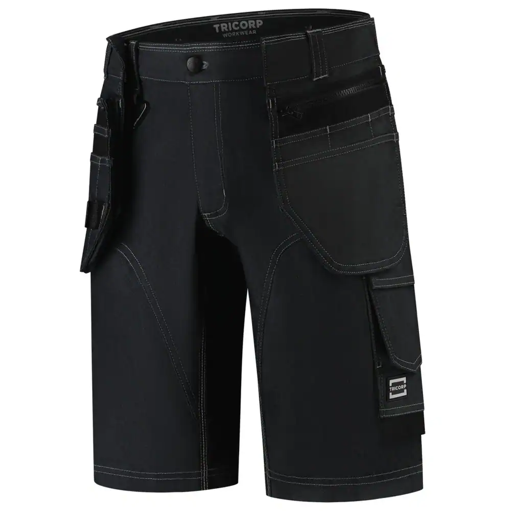 Stretch Jeans Short Redefined met Holsterzakken Zwart