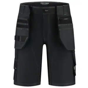 Stretch Jeans Short Redefined met Holsterzakken Zwart