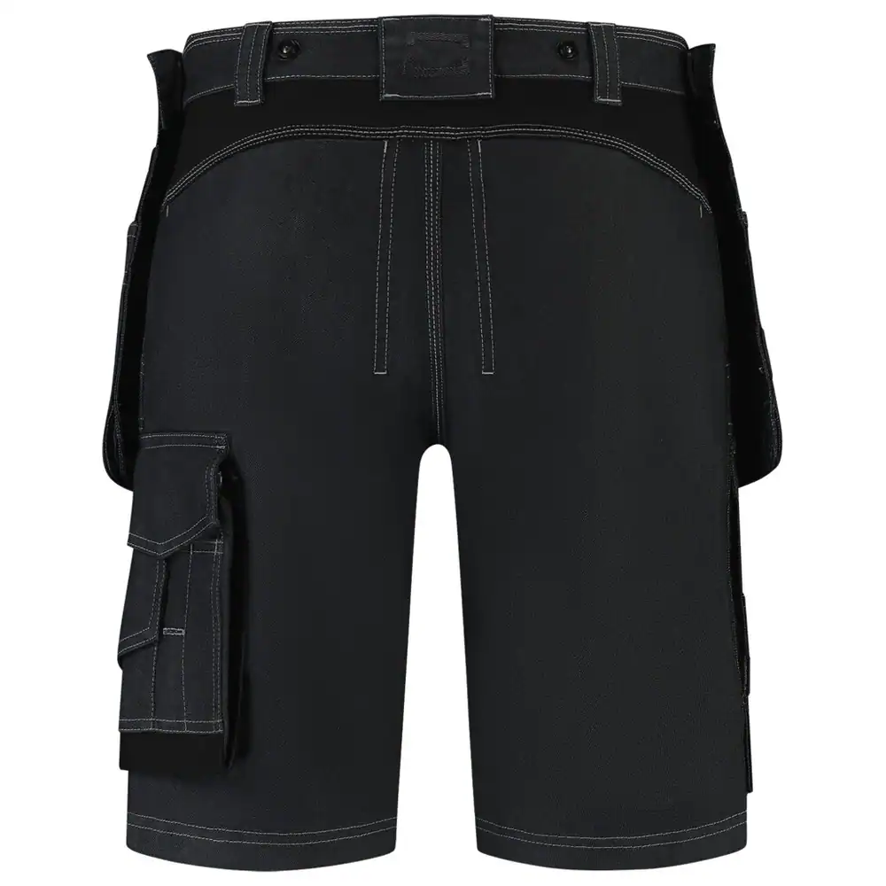 Stretch Jeans Short Redefined met Holsterzakken Zwart