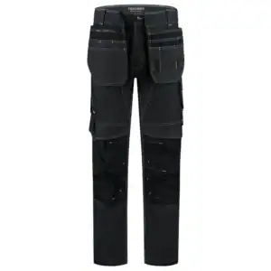 Stretch Jeans Werkbroek Redefined met Holsterzakken Zwart