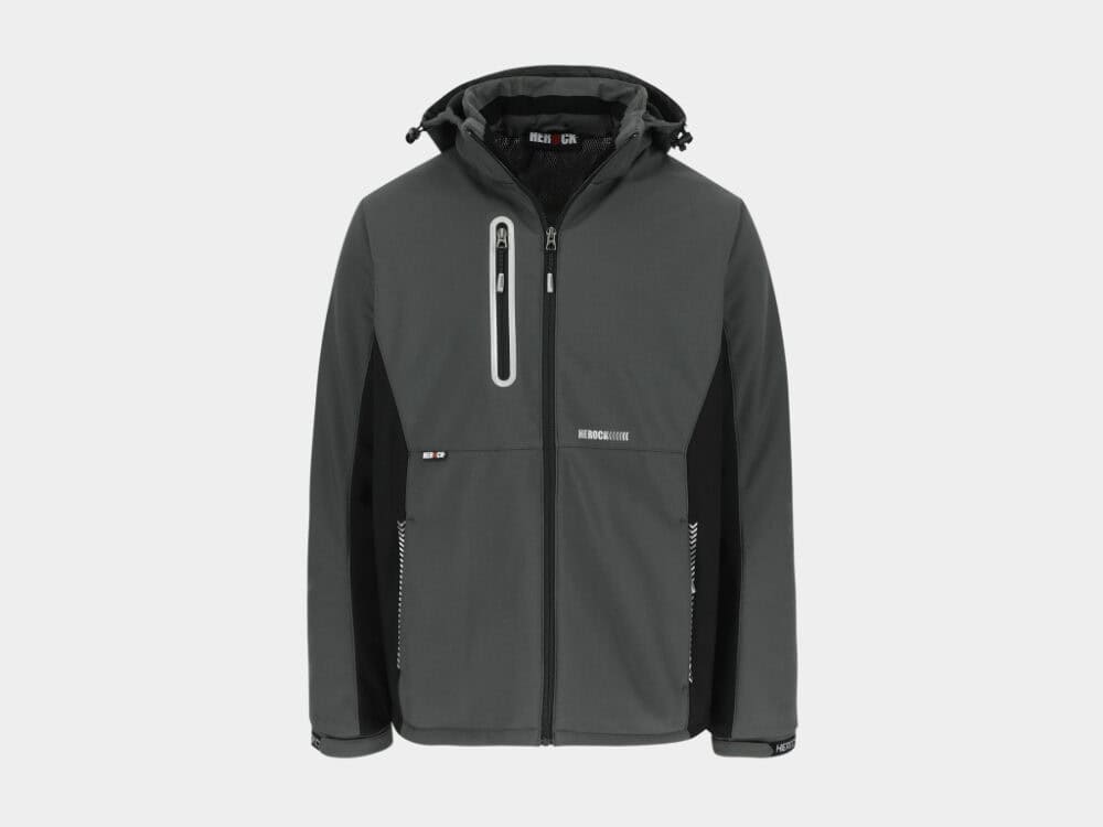 Taris Gevoerde Softshell Jas Antraciet/Zwart