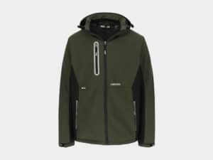 Taris Gevoerde Softshell Jas Khaki/Zwart